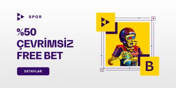 %50 Çevrimsiz Freebet !